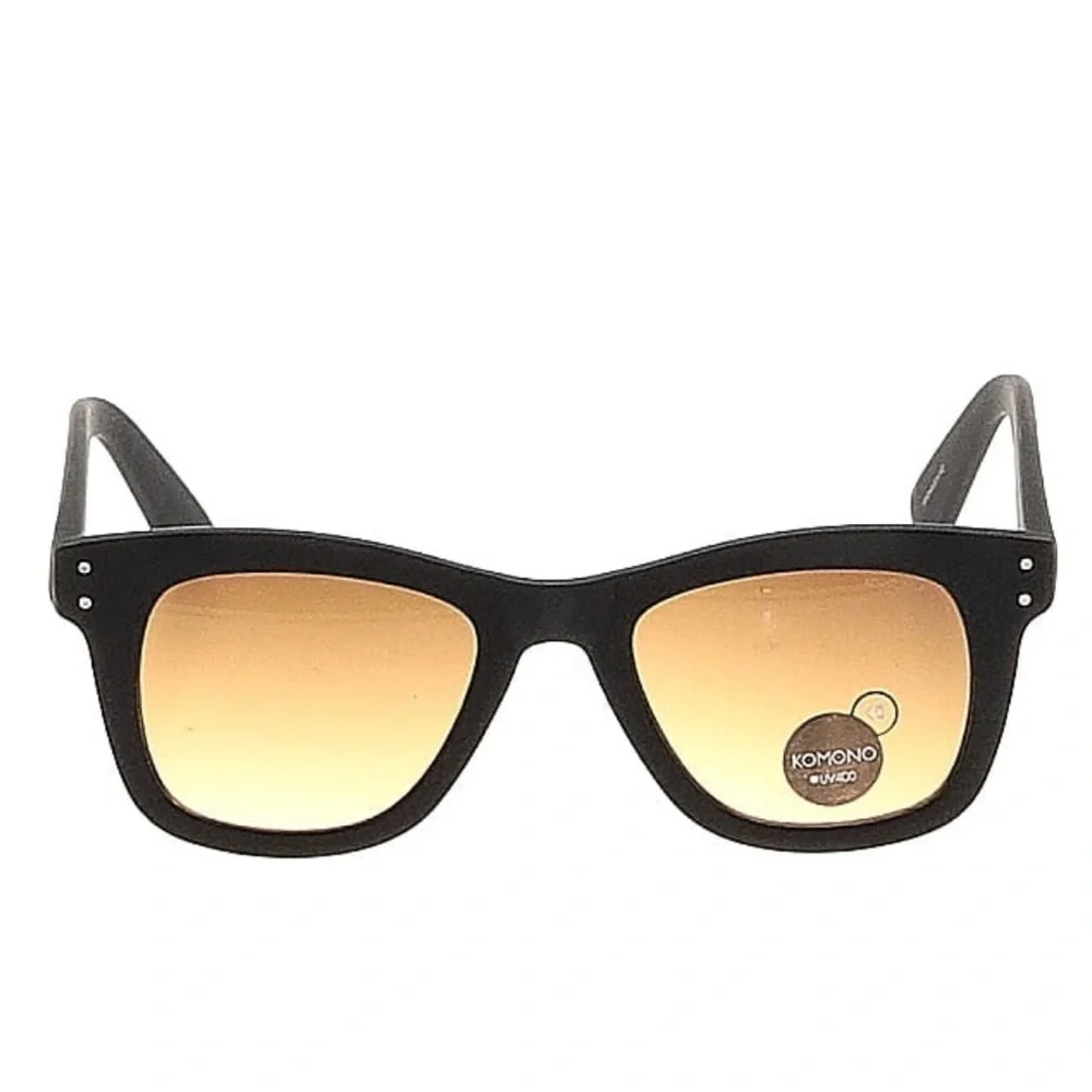 Komono New Allen Black Rubber Sunglasses NEW